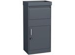 Briefkasten WESTMANN "Stahl-Paketbox Piet", grau (anthrazit), B:50mm H:105mm T:37mm, Metall, Stahl, Briefkästen, Briefkasten, Anthrazit, 50x37x105 cm