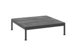 Lomoco Couchtisch, Anthrazit, Metall, quadratisch, Rundrohr, 90x26x90 cm, einfacher Aufbau, Wohnzimmer, Wohnzimmertische, Couchtische