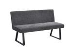 Carryhome Sitzbank, Grau, Schwarz, Metall, Textil, 2-Sitzer, 140x86x61 cm, Esszimmer, Bänke, Sitzbänke