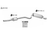 ASSO Mittel-/Endschalldämpfer 128059 für Fiat