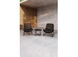 Gartenlounge-Set VENTURE HOME "Cala, großzügiges Outdoor-Set für hohen Sitzkomfort", schwarz, B:68cm H:76cm T:93cm, Polyester, Stahl, Sitzmöbel-Sets, Gartenlounge-Set, Loungemöbel rund, Stoffbezug, angenehm, weich