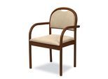 Armlehnstuhl HOME AFFAIRE "ROMA, Stuhl, Armlehnstuhl, Sessel, Komfortsessel, Made in Italy", nussbaum, beige, nussbaum, beige, B:58cm H:86cm T:54cm, Massivholz, Stühle, Armlehnstuhl, Stapelbar, Fleckenabweisendes Gewebe, Massivholz