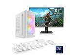 CSL Gaming-PC-Komplettsystem "Spectrum V25257W", Energieeffizienz: E (A-G), weiß, Microsoft Windows 11 Home (64 Bit), 32 GB RAM 1.000 GB SSD, Computer_Komplettsysteme