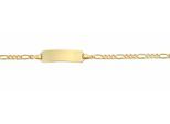 ID Armband ADELIA´S "18,5 cm ID - Armband 333 Gold ( 8K )", gold, Armbänder, Damen, 18,5cm, Gold, Goldarmband