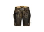 Trachtenlederhose NÜBLER "Lederhose Hotpant Zelda", Damen, Gr. 34, EURO, braun, Obermaterial: 100% Lammleder LEL., Hosen