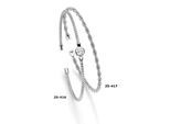 Armreif ADELIA´S "Armreif Armband aus Silber rhodiniert rhodiniert", silber, Armbänder, Damen, Silber 925 (Sterlingsilber), Armreif, mit Zirkonia
