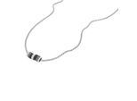 Kette mit Anhänger TOM TAILOR "Schmuck Geschenk Edelstahl", edelstahlfarben, schwarz, Halsketten, Herren, Edelstahl, L: 55 B: 2,9mm, B:2,9mm