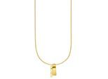 Kette mit Anhänger BRUNO BANANI "Schmuck Geschenk Silber 925 Halsschmuck Halskette Ankerkette", gold (gelbgoldfarben, kristallweiß), Halsketten, Damen, Silber 925 (Sterlingsilber), L: 45 B: 1mm, mit Zirkonia (synth.), B:1mm