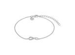 Armband TOM TAILOR "Schmuck Geschenk Silber 925 Infinity Unendlichkeitsschleife", silberfarben, kristallweiß, kristallweiß, Armbänder, Damen, 20cm, Silber 925 (Sterlingsilber), Armband, mit Zirkonia (synth.)