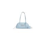 Schultertasche TOMMY JEANS "TJW BOLD SHOULDER BAG", Mädchen, Gr. B/H/T: 28cm x 12,5cm x 6cm, blau (hellblau), Lederimitat, Taschen Schultertasche, Damen Handtasche, Umhängetasche mit plakativem Logo
