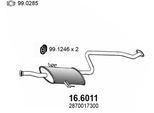 ASSO Mittelschalldämpfer 166011 für HYUNDAI