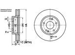 ATE Bremsensatz, Scheibenbremse Bremsensatz-Vorderachse ijf141bdj1 Vorderachse belüftet 280mm 26mm für KIA HYUNDAI
