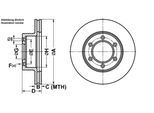 ATE Bremsscheibe 24012001681 belüftet 289mm 20mm für TOYOTA VAG