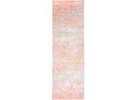 Lindorug Läufer Ondea Fiorith, waschbar, Rosa, Türkis, Dunkelgelb, Textil, Abstraktes, rechteckig, 80x250 cm, Oeko-Tex® Standard 100, für Fußbodenheizung geeignet, rutschfest, in verschiedenen Größen erhältlich, wasserabweisend, schmutzabweisend, Hausstauballergiker feuchtraumgeeignet, stuhlrollengeeignet, waschbar, pflegeleicht, strapazierfähig, reißfest, rutschfeste Unterfläche, vegan, Teppiche