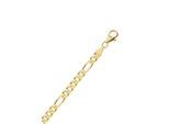 Armband ADELIA´S "19 cm Figaro Armband Si/Gopl.", gold, Armbänder, Damen, 19cm, Silber 925 (Sterlingsilber), Armband, kette