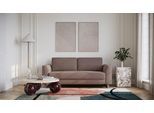 BRUNO Schlafsofa 160cm in Braun | Klassik | stabiles Massivholz & Boxspringkomfort