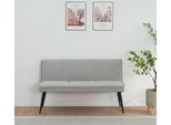 Essbank OTTO HOME "Ianna", grau (hellgrau, schwarz), B:140cm H:82cm T:62cm, 100% Polyester, Sitzbänke, Essbank, schwarze Metallbeine, pflegeleichtem Webstoff Bezug, Breite 140 cm