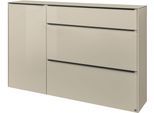 Sideboard "reno-Dielen", kaschmir matt lack, glas kaschmir glanz, B:160cm H:104cm T:32cm, Glas, Holzwerkstoff, SET ONE BY MUSTERRING, Sideboards, Sideboard, 1 Schubkasten, 2 Klappen, 1 Tür, Glasfronten in 2 Farben, 160 x 104 cm