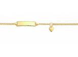 ID Armband ADELIA´S "14 cm ID - Armband 333 Gold ( 8K )", gold, Armbänder, Damen, 14cm, Gold, Goldarmband