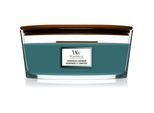 Woodwick Evergreen Cashmere geurkaars met een houten lont (hearthwick) 453,6 g