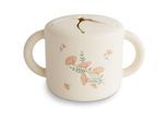 Mushie Baby Snack Cup Kop voor een snack Pink Flowers 1 st