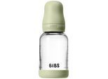 BIBS Baby Glass Bottle Round Latex oorbellen Sage 120 ml