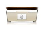 Woodwick White Teak geurkaars met een houten lont (hearthwick) 453.6 g