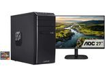CAPTIVA Business-PC-Komplettsystem "Power Starter R98-531 TFT Bundle", Energieeffizienz: E (A-G), schwarz, ohne Betriebssystem, 8 GB RAM 1.000 GB SSD, Computer_Komplettsysteme