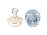 BIBS x Liberty De Lux One Size fopspeen Ivory/ Baby Blue 2 st