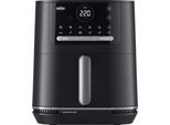 BRAUN Heißluftfritteuse "MultiFry HF 5054I BK", schwarz, B:27cm H:33,5cm T:28cm, Fritteusen, 2 in 1-Gerät: Frittieren & Backen, 2.000 Watt, digitales Display, Heißluftfritteuse
