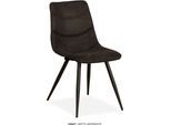 Esszimmerstuhl OMG DESIGN "Crazy", anthrazit, schwarz, anthrazit, B:46cm H:87cm T:65cm, Polyester, Stühle, Esszimmerstuhl, Esszimmerstuhl, pflegeleichter Bezug, mit Handgriff