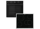 BAUKNECHT Backofen-Set "BAKO 760 Steam", Energieeffizienz: A+, schwarz, Herdsets, GentleSteam – für ein saftiges Inneres und ein knuspriges Äußeres, Backofen-Set