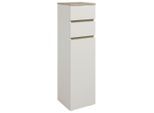 Midischrank, Eiche, Kaschmir, Kunststoff, 1 Fächer, 2 Schublade(n) Schubladen, 30x108x30 cm, stehend, Badezimmer, Badezimmerschränke, Midischränke