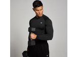 MP Herren Tempo nahtloses Langarmshirt mit Grafikelement – Schwarz - S