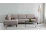 Ecksofa OTTO HOME "Vosby", beige (natural), B:260cm H:85cm T:208cm, 90% polyester, 10% nylon, Sofas, Ecksofa, 260 cm, Chenille, mit dekorativer Kedernaht, Wellenunterfederung