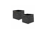 Aufbewahrungsbox LYCCE "Aufbewahrungskorb Faltbare Aufbewahrungsbox Cord 2P 2er Pack", grau, B:33cm H:31cm T:33cm, Obermaterial: 90% Polyester PES. 10% Nylon NY., Aufbewahrungsboxen, Aufbewahrungsbox