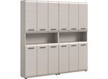 Badezimmer-Set WELLTIME, kaschmir, B:180cm H:185cm T:30cm, Holzwerkstoff, MDF, Kastenmöbel-Sets, Bad-Kombination, Bad-Möbel, Badezimmer, Kombination, Kombi
