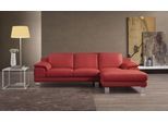 Ecksofa EGOITALIANO "Shakira, Design & Sitzkomfort auf hohem Niveau, Breite 236cm, L-Form", rot (kirschrot), B:236cm H:84cm T:152cm, Leder »BULL« (echtes Rindsleder). Geschliffenes, pigmentiertes und behandeltes Rindsleder mit einer Dicke von 1, 3-1, 5 mm. Dieses Leder zeigt eine ziemlich weiche Hand mit einem halb undurchsichtigen Aussehen. Es handelt sich um ein geschütztes Leder. Eine leichte D