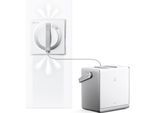 ECOVACS Fensterputzroboter "WINBOT W2 PRO OMNI, Intelligente, unterbrechungsfreie Fensterreinigung", weiß (weiß, silber), B:27,1cm H:27,1cm T:7,7cm, Fensterreiniger, mit 7 Modi, automatischer Nachladung & innovativer Randerkennung, Topseller