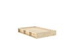 Stauraumbett KARUP DESIGN "Ziggy Bed, Stauraumbett, FSC-zertifiziertes Massivholz made in Europe", clear lacquerot pine, B:137cm H:29cm L:205cm, Betten, Stauraumbett, mit 3 Ablagen, inklusive Lattenrost, ohne Matratze, mehrere Farben