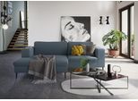 Ecksofa DOMO COLLECTION "Modica kompakt und elegant, Breite 244, L-Form", grau (grau, blau), B:244cm H:83cm T:173cm, Sofas, Ecksofa, Auch in Cord, Fußhöhe passend für gängige Saugroboter