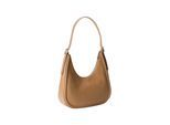 Schultertasche CALVIN KLEIN "BOLD CK CRESCENT BAG", Mädchen, Gr. B/H/T: 33,5cm x 31cm x 10cm, beige (hellbraun), Lederimitat, unifarben, Taschen Schultertasche, Damen Handtasche, Umhängetasche mit CK-Logo