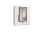 Drehtürenschrank Marburg Graphitfarben/weiss 180/199/58 cm Graphitfarben, Weiss