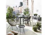 Gartentisch Atlanta 2, Ausziehbar 90-180/90/75 cm Metall, Glas Anthrazit rechteckig