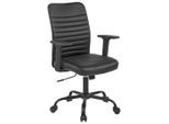 Chefsessel Noir Schwarz Lederlook Schwarz