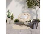 Garten-relaxsessel Hermi Beige Metall, Kunststoff, Textil