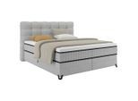 Boxspringbett Carmen C Hellgrau Ca. 160x200cm 160/200 cm Hellgrau