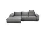 Ecksofa Focus In Grau Mit Bettfunktion Textilgeflecht Anthrazit, Schwarz