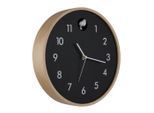 Wanduhr 78284b Clocky Naturfarben, Schwarz, Weiss