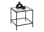Beistelltisch Shine Schwarz Metall, Glas